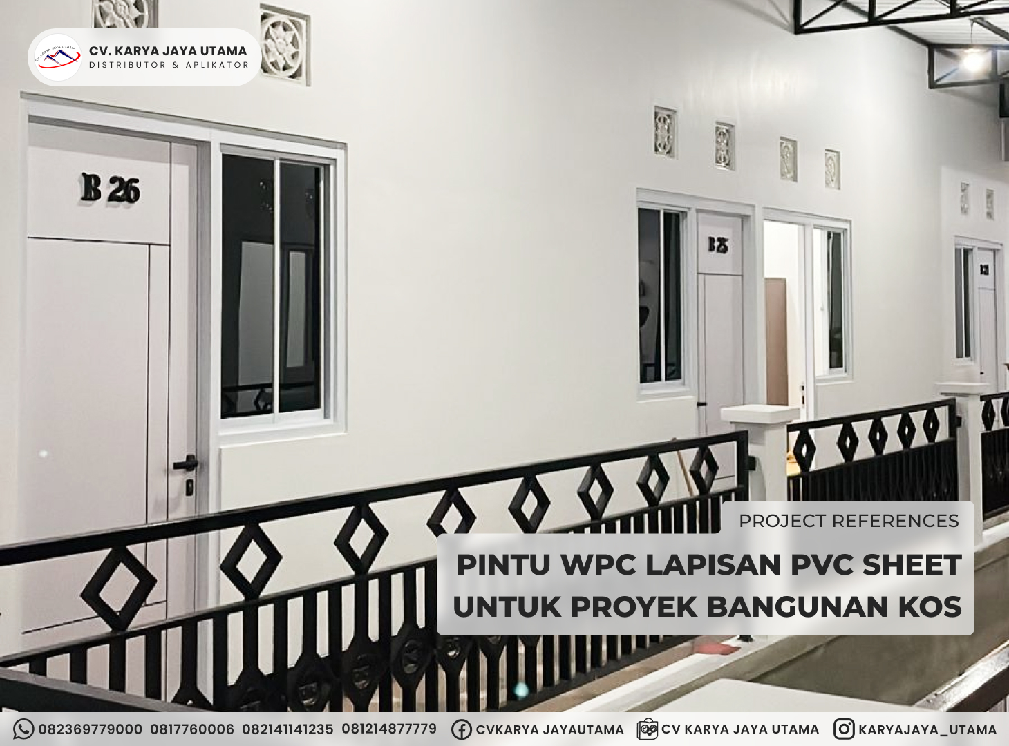 Referensi Penggunaan Pintu WPC Lapisan PVC Sheet untuk Kontrakan