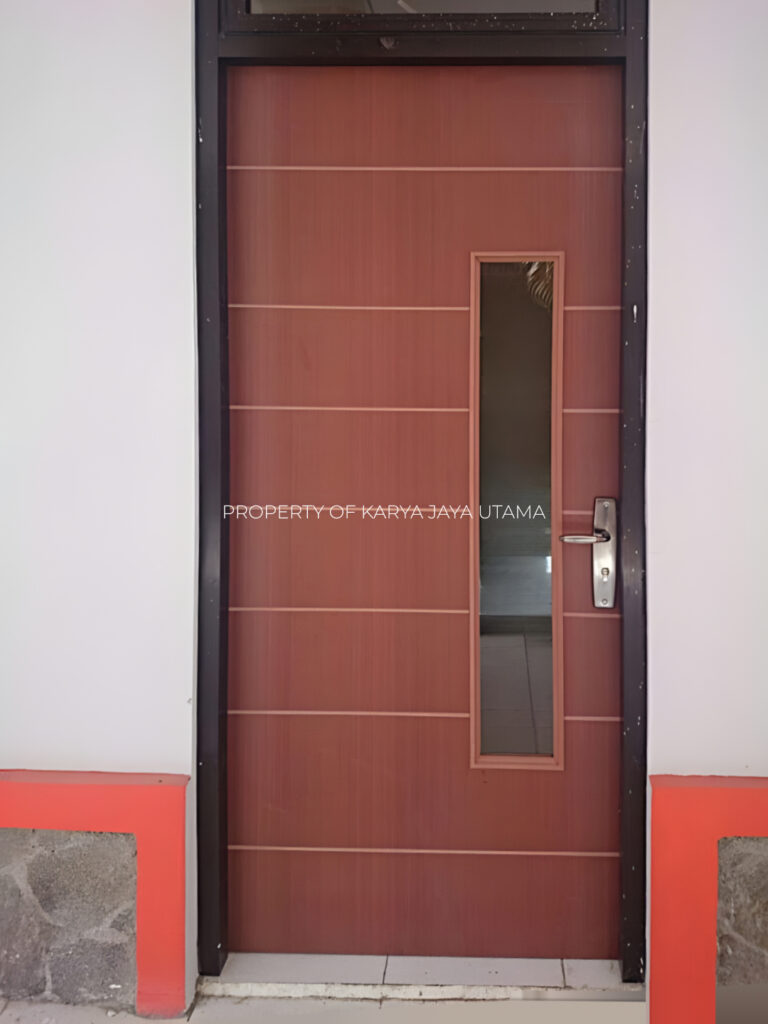 Pintu WPC Duma original (tanpa finishing) untuk proyek rumah tinggal di Sidoarjo