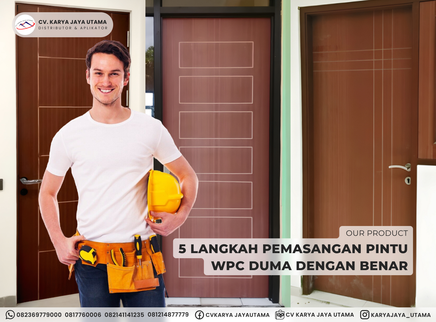 5 Langkah Pemasangan Pintu WPC Duma dengan Benar